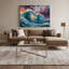 «Hawaiian Ocean Waves», art mural sur toile bleue-1089798861