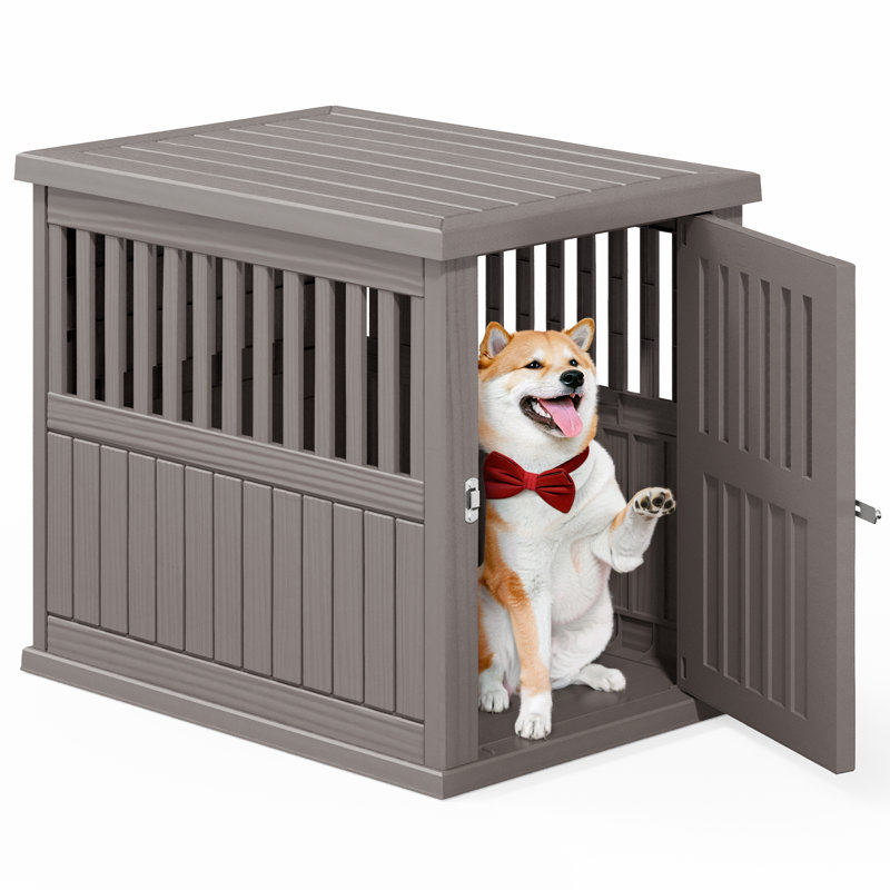 Cage pour chien, Gris, H 25,2 po x l 21 po x P 29,5 po