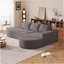 Canapé moderne incurvé moderne, ensemble de canapé modulaire rembourré sans os en chenille, ensemble modulaire de salon modulaire en L de 108,5 po avec 3 coussins, canapé-lit combiné gratuit pour le salon, la chambre à coucher-733446756-733446815