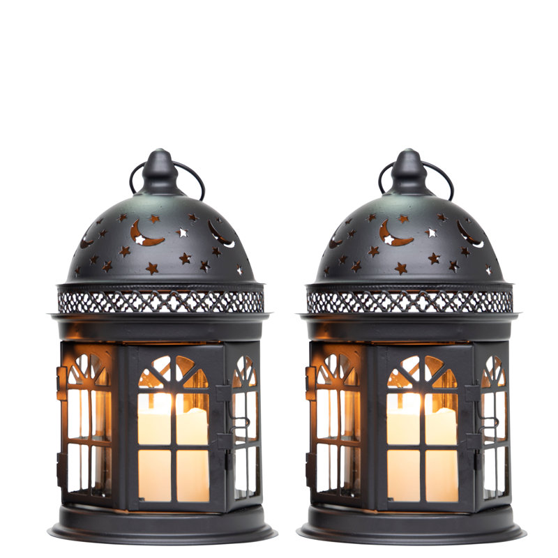 Ensemble de lanternes à bougie décoratives de 8,5 po de hauteur pour lanterne suspendue, 2
