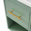 Ensemble de meuble-lavabo 36 po avec lavabo en résine, armoire de salle de bain simple autoportante moderne avec 2 tiroirs et 2 compartiments de rangement, meuble de rangement pour salle de bain, ensemble de meuble-lavabo avec cadre en bois massif, vert
