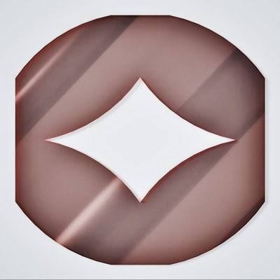 Gresham Decorative Fretwork Acrylic Wall Panels, Medium, 15 3/8"W x 15 3/8"H x 1/8"T, Rose Gold Mirror