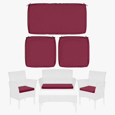 Cartert 3Pcs Outdoor Cushion Cover Set And Patio Seat Cushion Covers, Only Covers