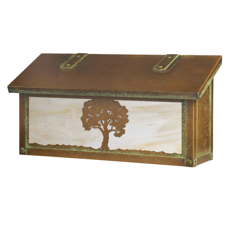 Boîte aux lettres murale chêne tree, Vert nouveau, Blanc vaporeux