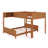 Full XL Over Full XL Wooden Bunk Bed With Built-In Storage Shelf & Ladder, Solid Wood Frame-461997201