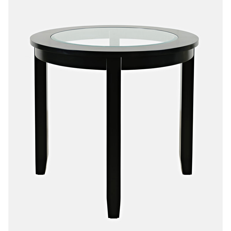 Jessim Counter Height 42" Acacia Dining Table, Black, Counter Height
