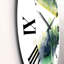 Nuage abstrait doré vert avec points bleus IV - horloge murale moderne-60186702