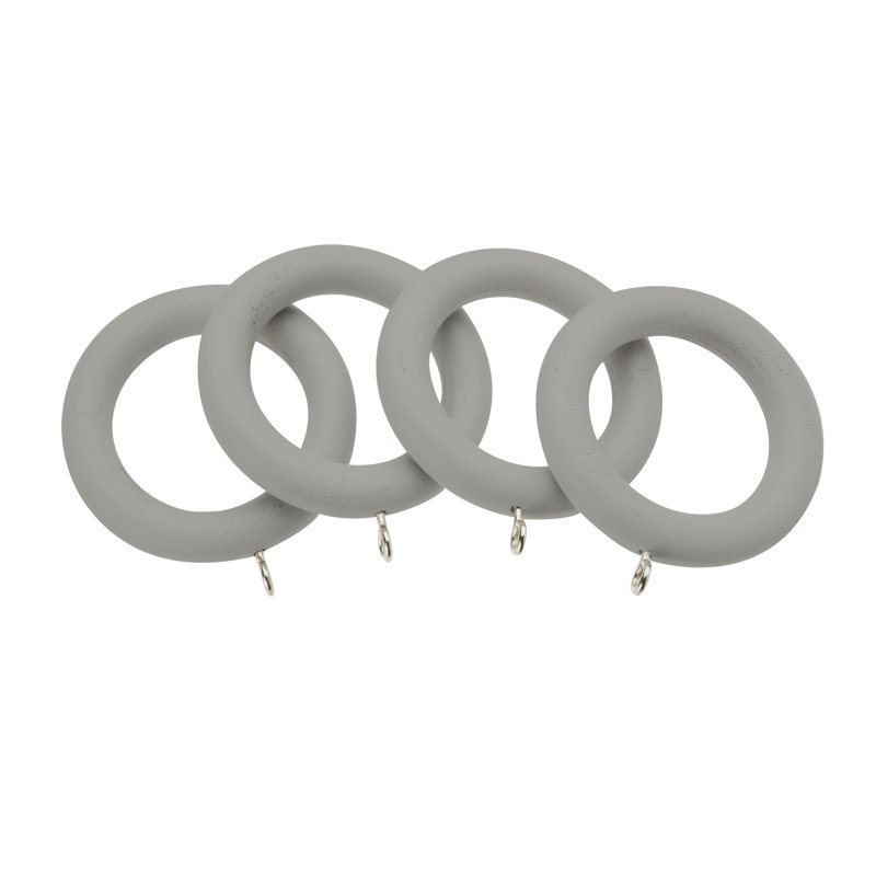 Airius Wood 2.8cm Curtain Rings, 77.8, Slate