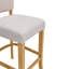 Upholstered Counter Stool with Solid Wood Frame-1412367124