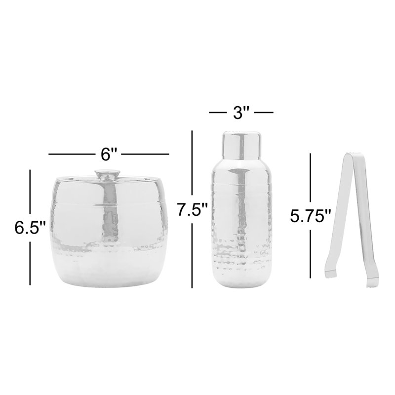 Mikasa Hammered 3-Piece Bar Set
