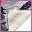 Couvertures à motif floral noir et blanc-127682351