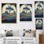 Field of Blossoming Bluebonnets avec arbre sur toile-2062941476-2062941473