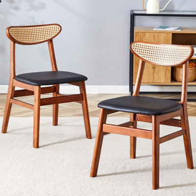 Chaise de salle à manger en bois massif Derik