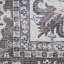 Tapis oriental ivoire / olive en coton / polyester lavable à la machine-89957774