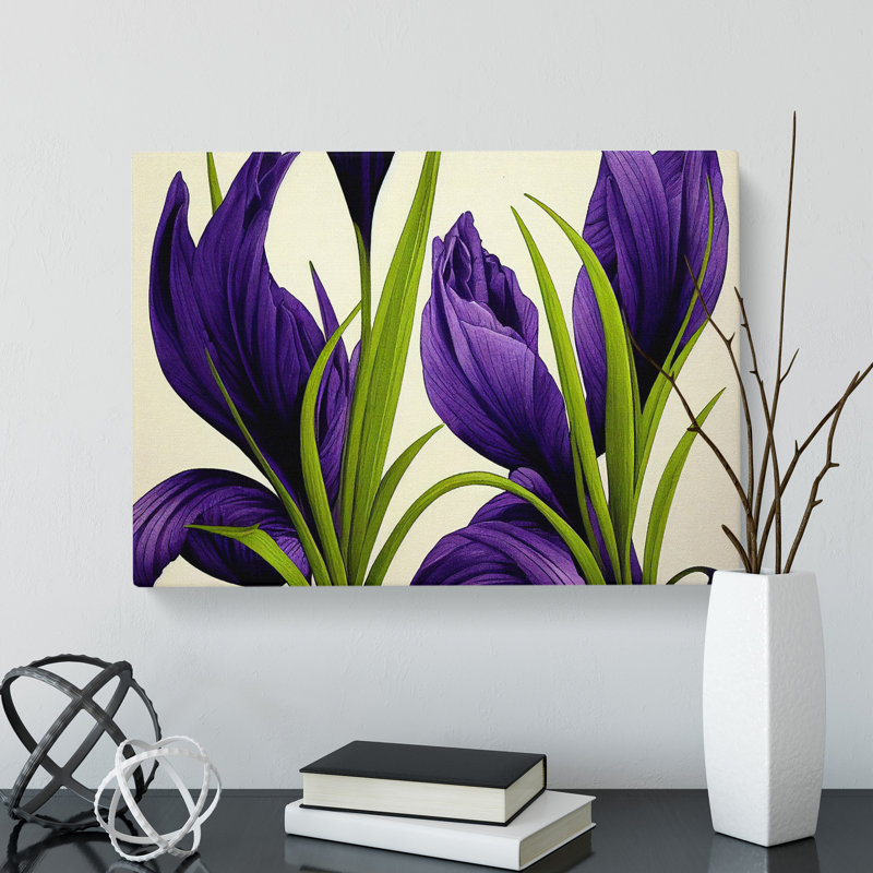 Tremendous Iris Flowers - Wrapped Canvas, 35cm H x 50cm W x 3cm D