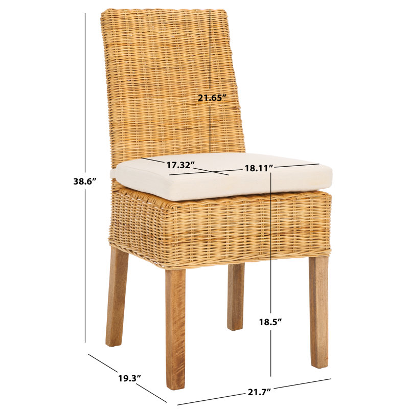 Tewksbury Side Chair With Cushion, Natural