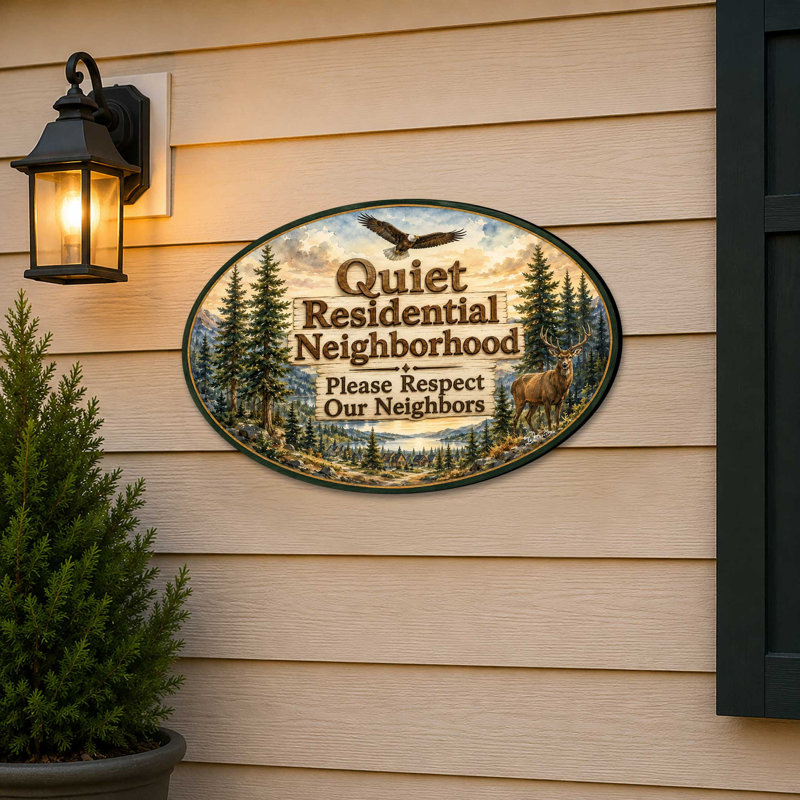 Panneau d'extérieur Quiet Residential Quartier Wildlife