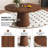 47 Inch Retro Round Dining Table Set For 4-6, MDF Top Kitchen Table With Solid Wood Chenille Fabric Chairs, Vintage Dining Set For Dining Room, Kitchen, Small Space, Apartment-551302040-551302044-551302032