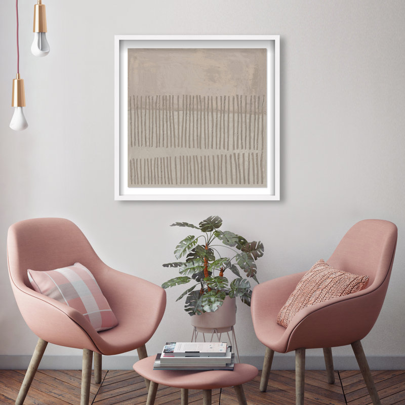Minimal Fence II Print by Oliver Gal, 25.5"H x 25.5"W, White Shadowbox