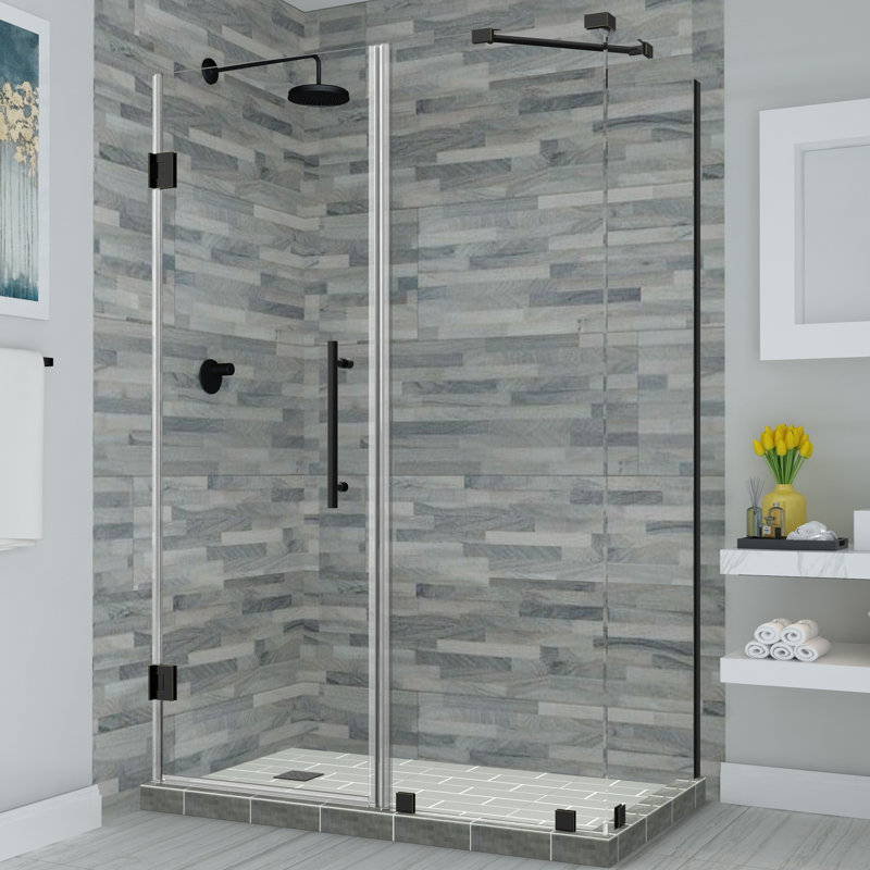 Cabine de douche rectangulaire à charnière 36 "x 72" Bromley