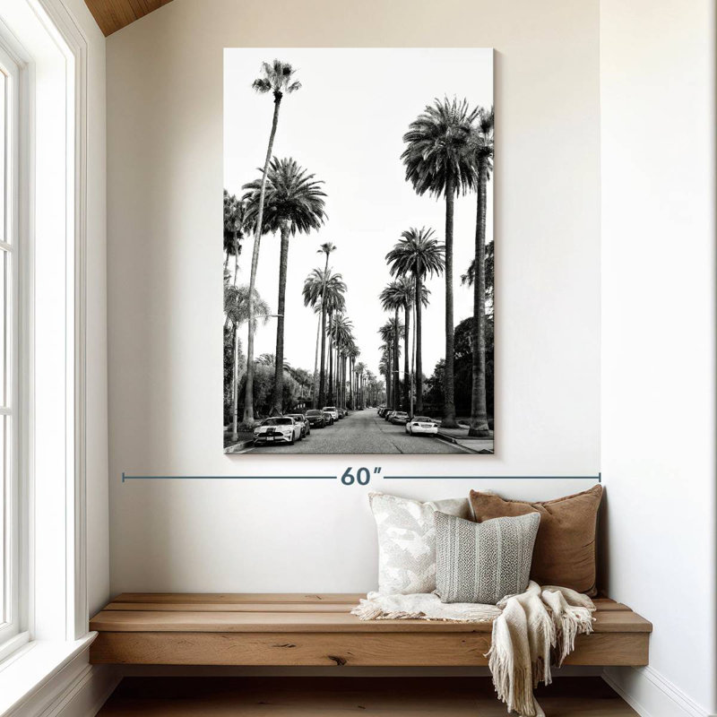 Aime - Californie - Los Angeles Palm Alley, H 51 po x l 34 po