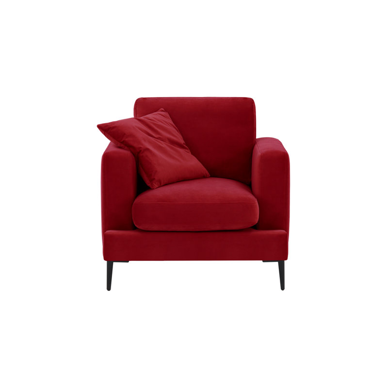 Bertaux Upholstered Armchair, Dark Red