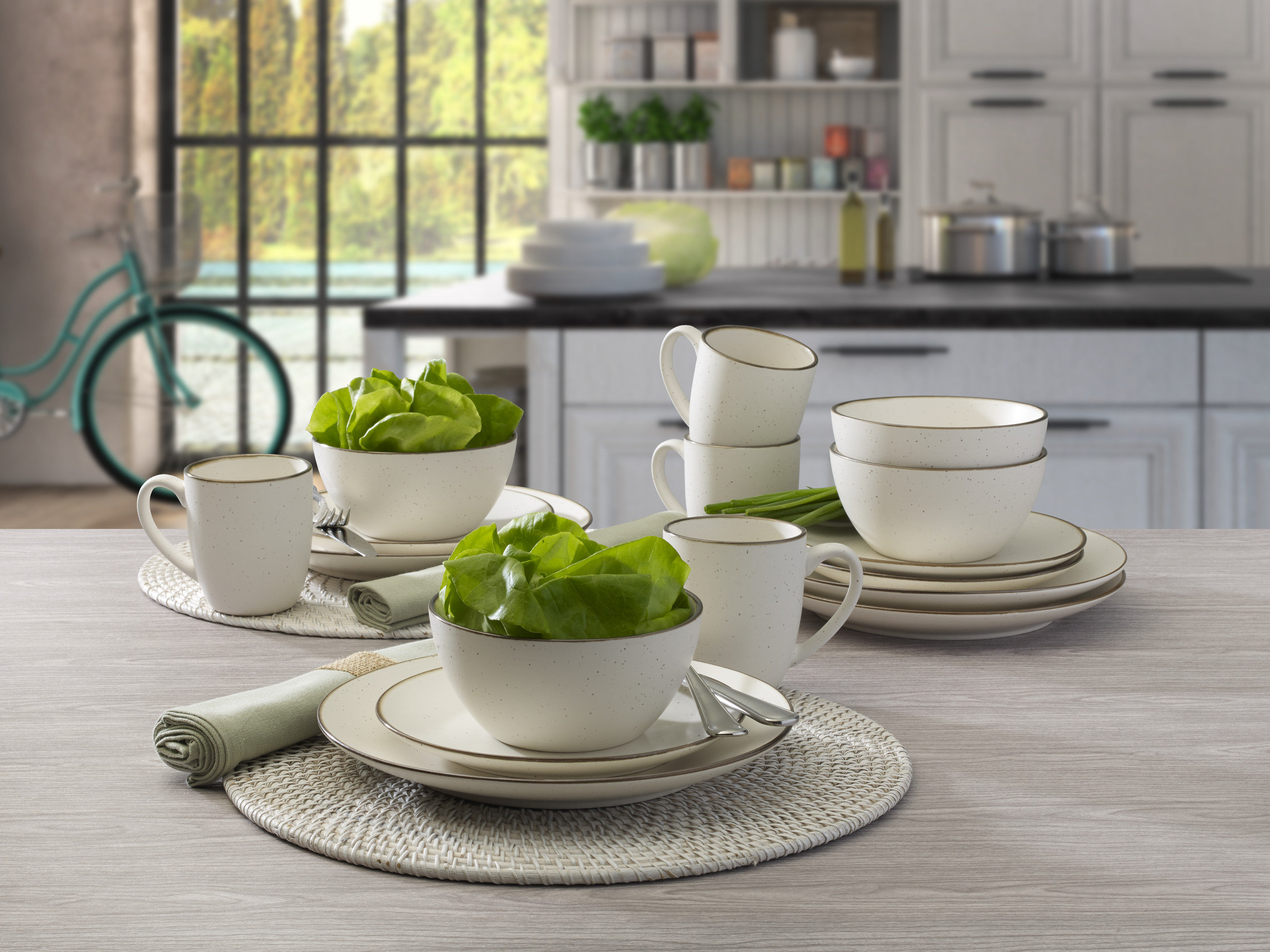 Gourmet Basics by Mikasa Juliana 16 Piece Dinnerware Set, Service