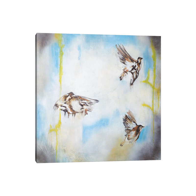 Aves Al Viento I 1 Piece Wrapped Canvas Wall Art, 45.72 cm H x 45.72 cm W x 3.175 cm D