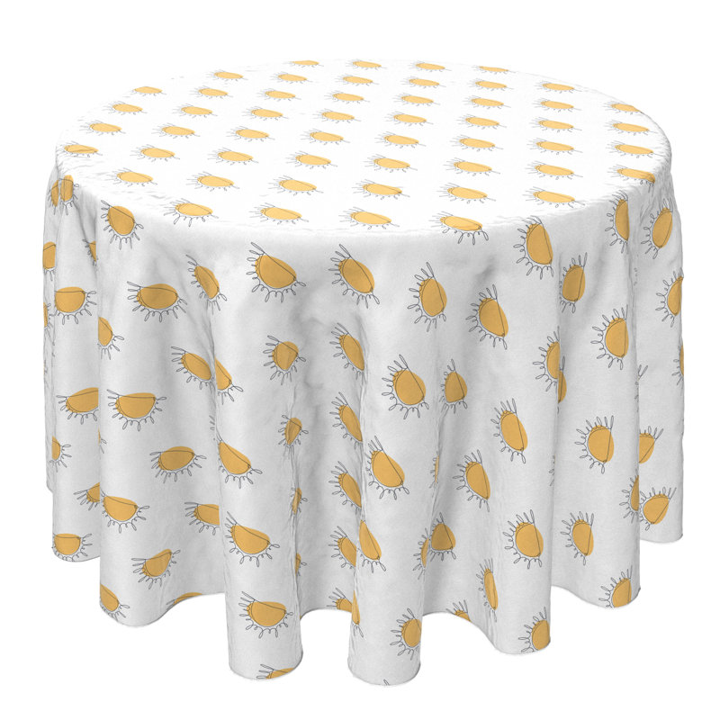 Fabric Textile Products, Inc. Round Tablecloth, 100% Cotton, 60" Round, Watercolor Sun