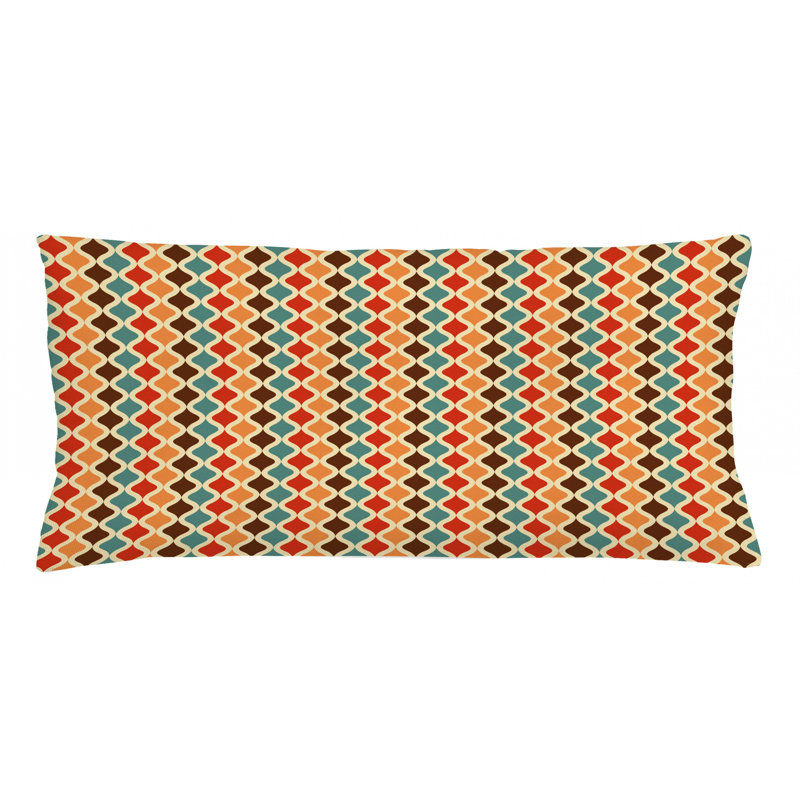 Housse de coussin lombaire géométrique intérieur/extérieur, 16 po x 36 po
