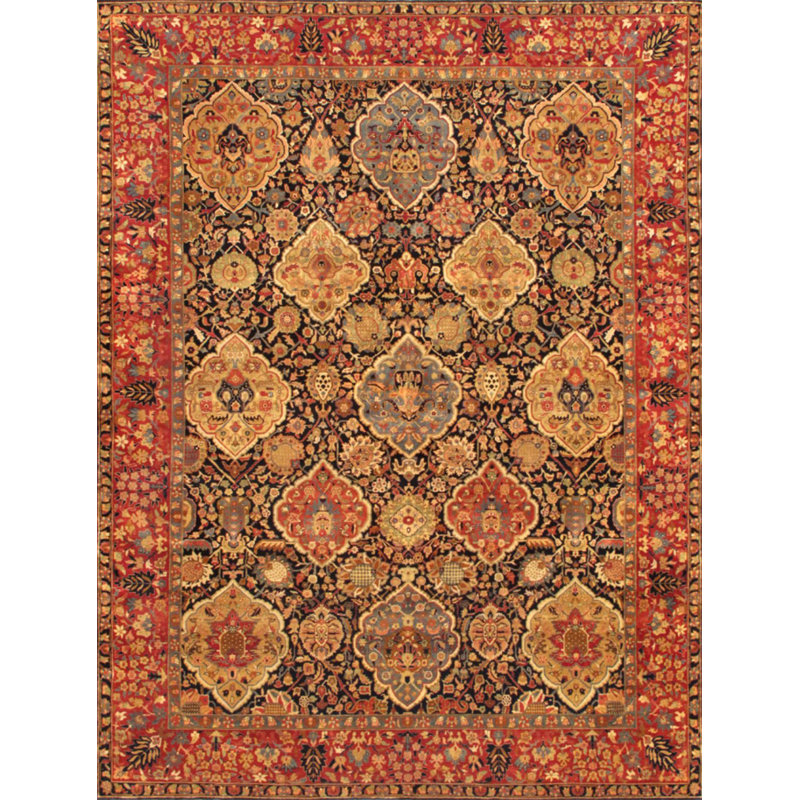 Kerman Hand Knotted Wool Oriental Area Rug, Rectangle 10' x 13'10"