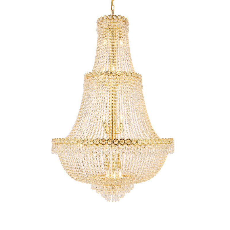 Stoltz 17 - Light Dimmable Empire Chandelier, Gold