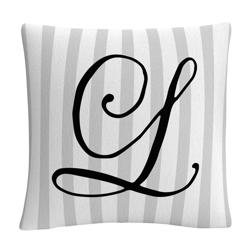 Coussin décoratif à rayures ABC, L