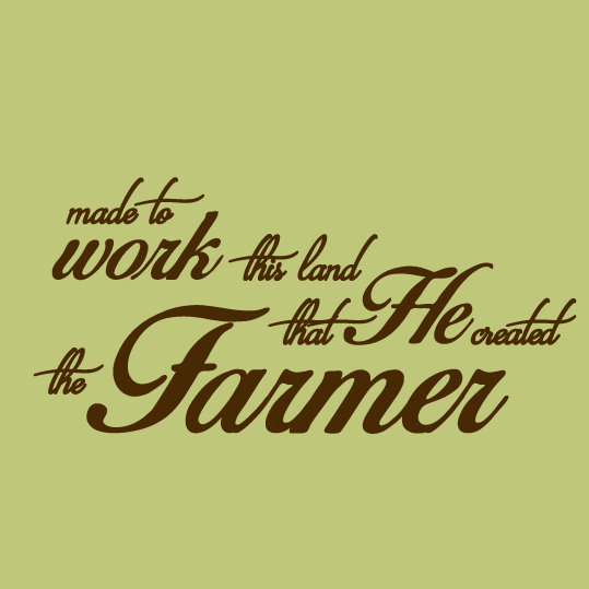 Décalcomanie murale « the agriculteur quote », Brun