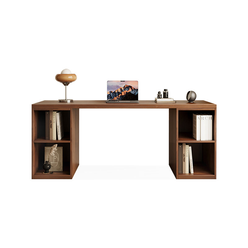 Bureau rectangulaire en bois massif brun noisette, H 29,53 po x l 70,87 po x P 23,62 po