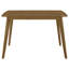 Kosy 5Pc Dining Table N 4 Chair Set, Chestnut Brown, Tan Faux Leather