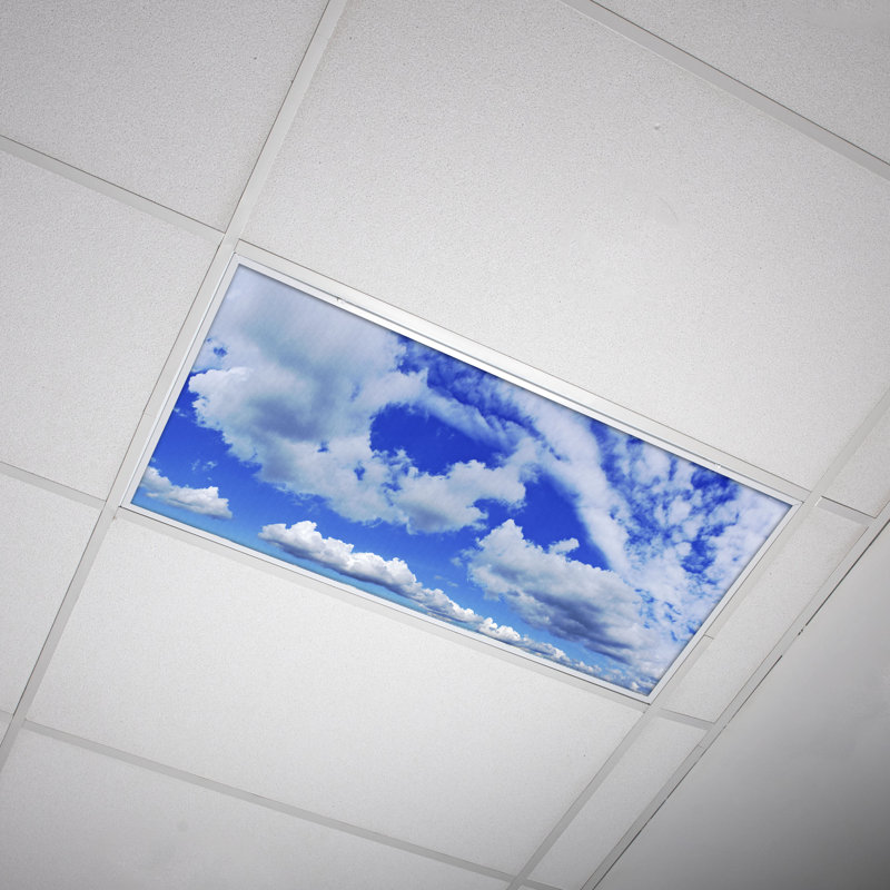 Couvre-lampes fluorescents Cloud Classroom pour plafonniers - pour luminaire 2 x 4 - par Octo Lights