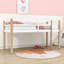 Lit mezzanine simple en bois avec échelle-499246106
