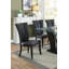 Ensemble de chaises noires 2 pièces en similicuir noir