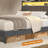 Aarah Bed Frame with Multifunctional Storage Headboard & LED Light, Upholstered Bed Frame with Charging Station-790150079