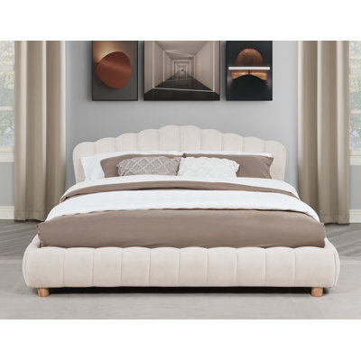 Adelaide Low Profile Arched Padded Queen Platform Bed
