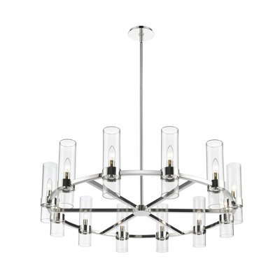Fouges 12 - Light Dimmable Wagon Wheel Chandelier