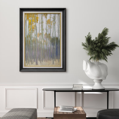 Abstract Forest Vertical Lines Artwork, Modern Nature Pictures, Framed Canvas Giclee Print Wall Art