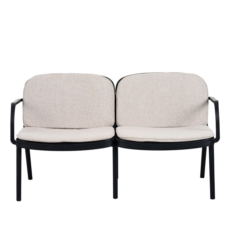 Causeuse d'extérieur Luna (excluant la table) Luna, Beige / noir