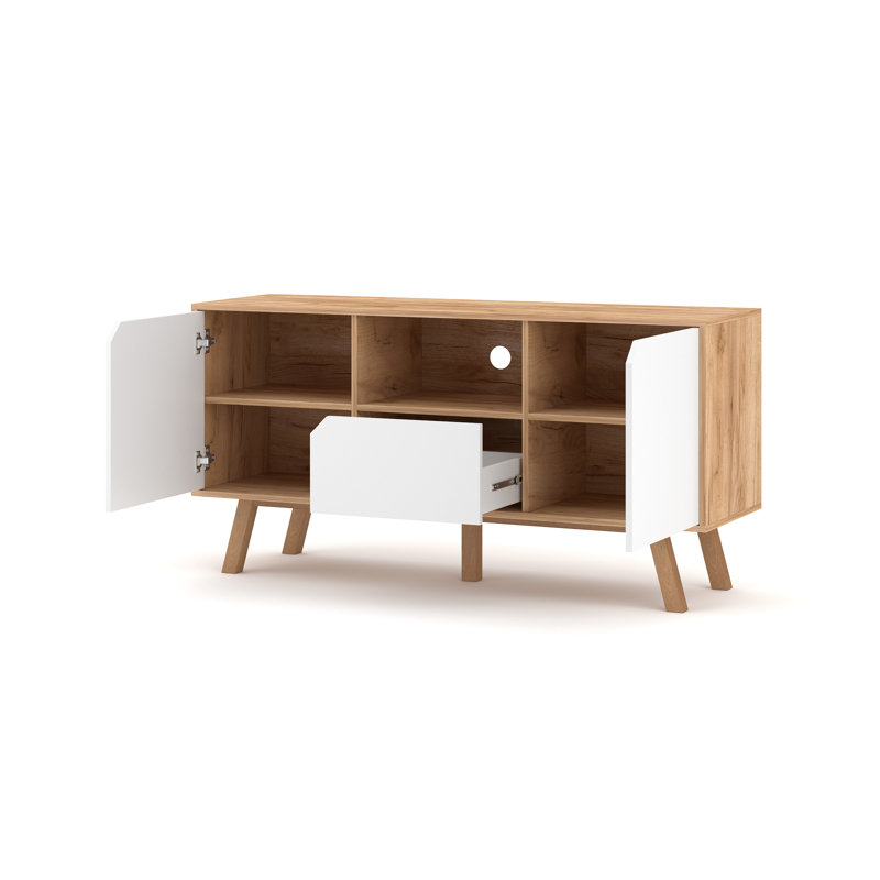 Jedidiah Unfinished TV Stand, Brown