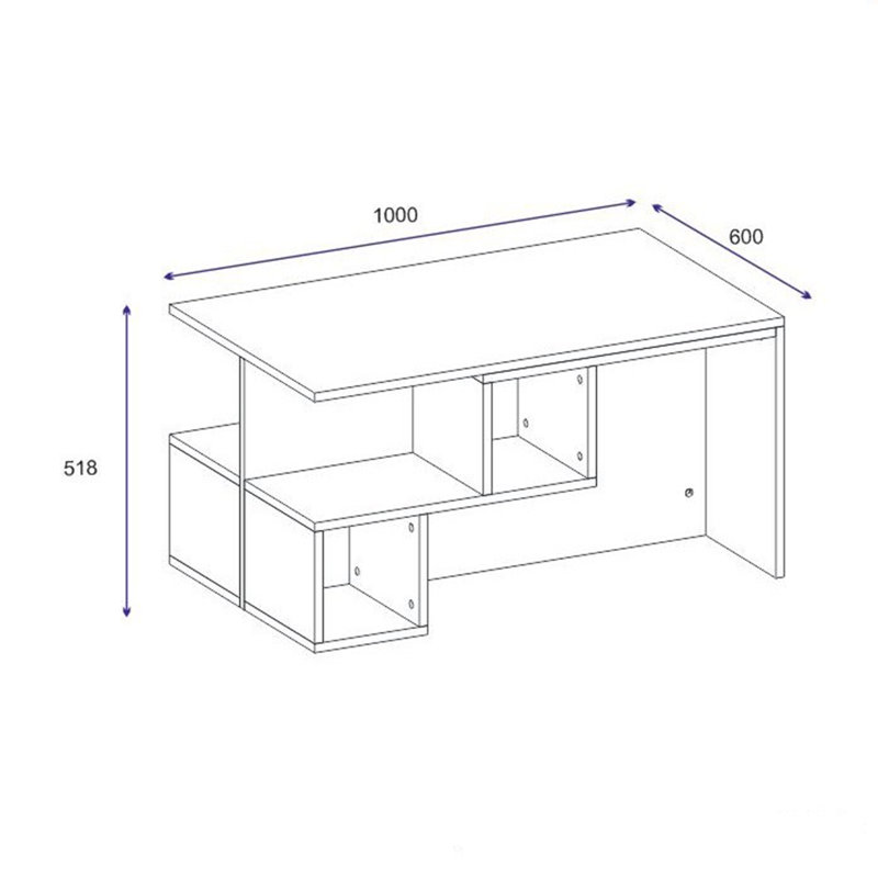 Table basse avec rangement Klingerstown