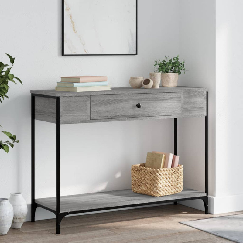 Console Table, 75cm H x 100cm W x 34.5cm D, Grey Sonoma