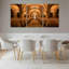 Ensemble de 3 tableaux sur toile tendue représentant une cave à vin voûtée en tonneaux-1351283091