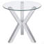 Table d'appoint chromée ronde en verre trempé-131142506