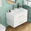 Ensemble de meuble-lavabo mural blanc brillant 30 po avec lavabo-61203169-61203171